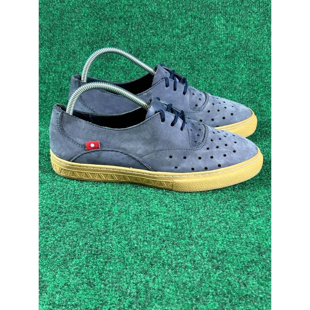 Oliberte Perforated Navy Nubuck Suede Athletic‎ Sneakers Womens Size 9 - Picture 2 of 8